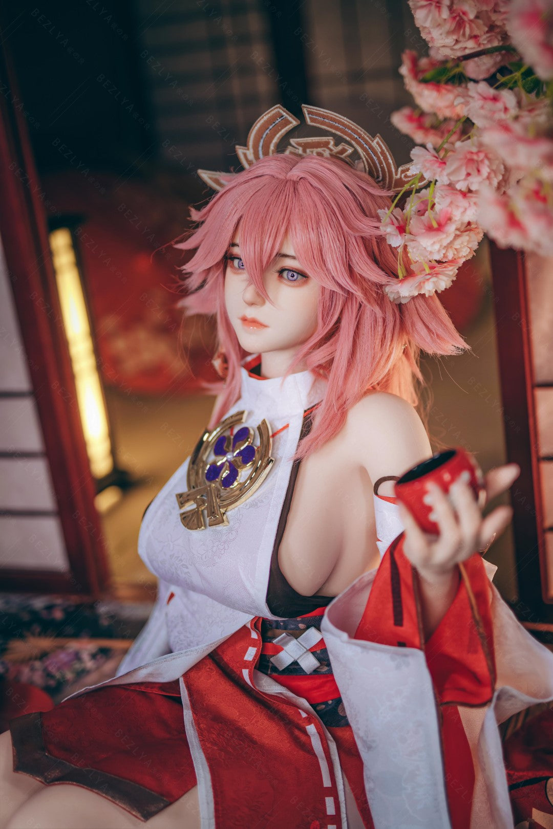 Yae Miko muñeca sexual (Bezlya Doll Copa E de 155 cm (silicona 2,2 CF)