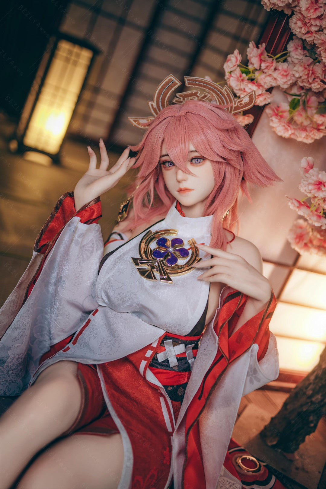 Yae Miko muñeca sexual (Bezlya Doll Copa E de 155 cm (silicona 2,2 CF)