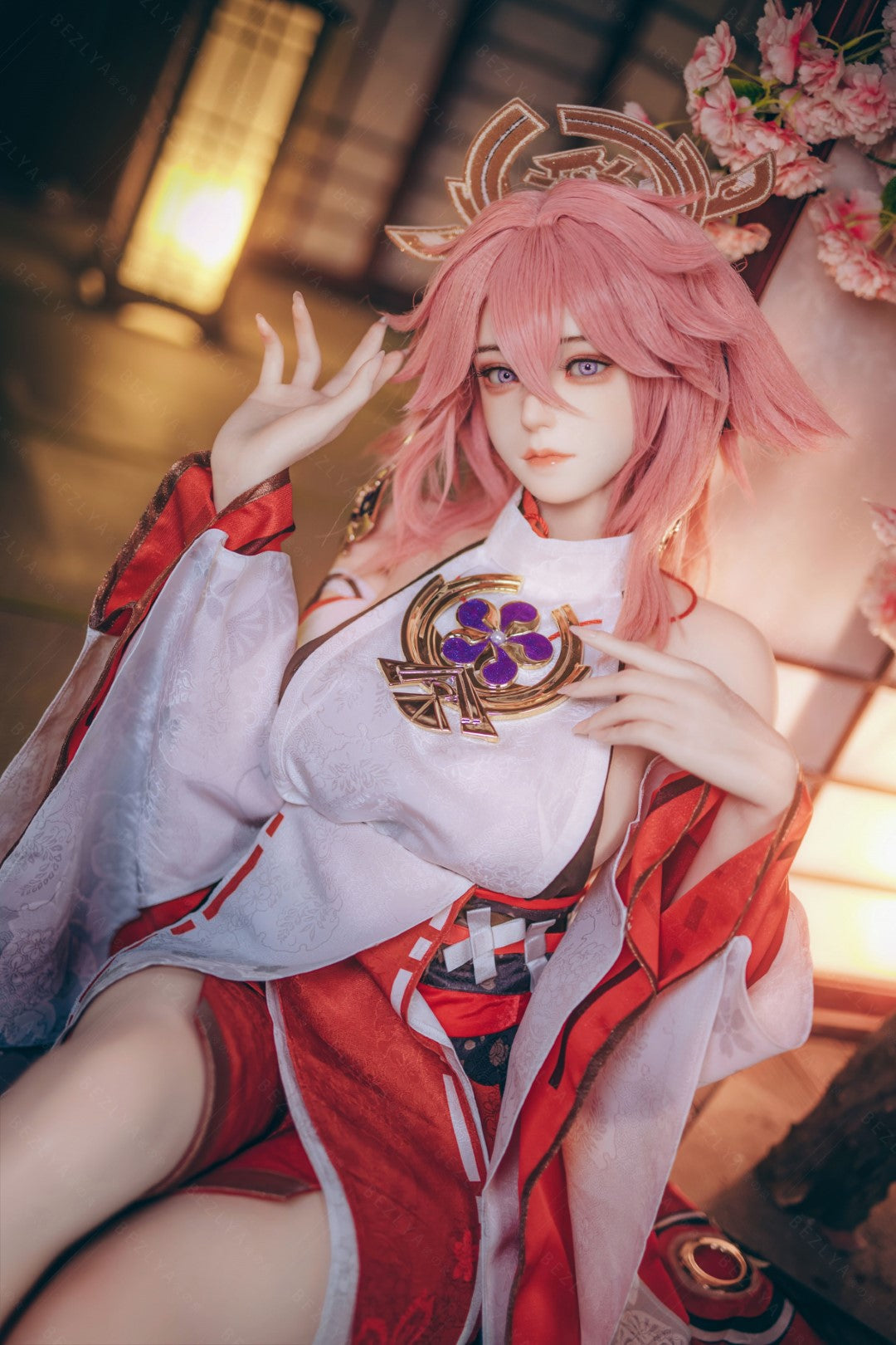 Yae Miko muñeca sexual (Bezlya Doll Copa E de 155 cm (silicona 2,2 CF)