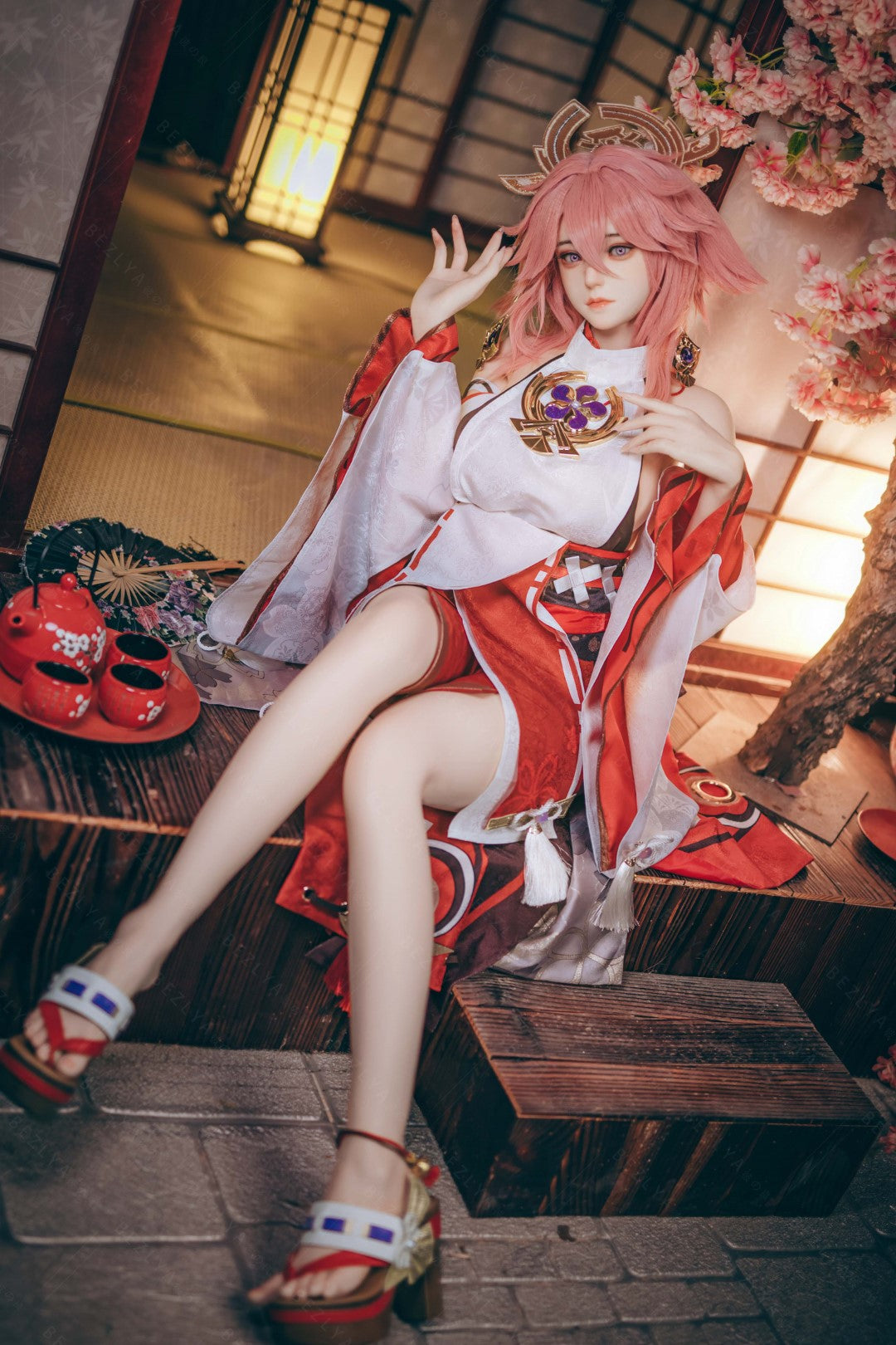 Yae Miko muñeca sexual (Bezlya Doll Copa E de 155 cm (silicona 2,2 CF)