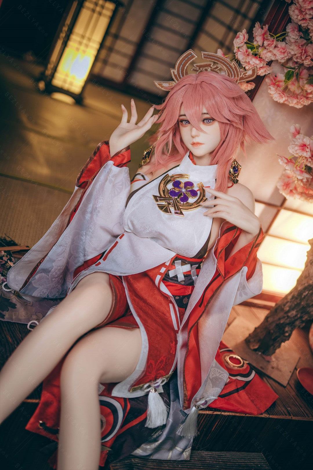 Yae Miko muñeca sexual (Bezlya Doll Copa E de 155 cm (silicona 2,2 CF)