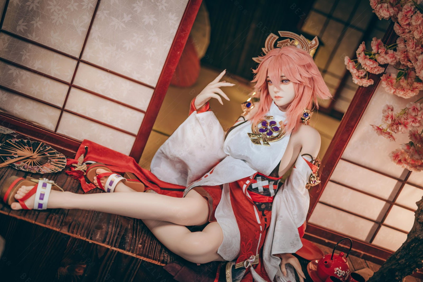 Yae Miko muñeca sexual (Bezlya Doll Copa E de 155 cm (silicona 2,2 CF)