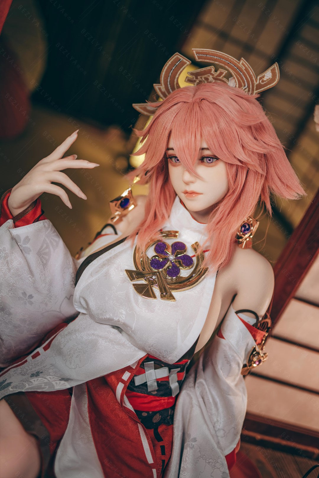 Yae Miko muñeca sexual (Bezlya Doll Copa E de 155 cm (silicona 2,2 CF)