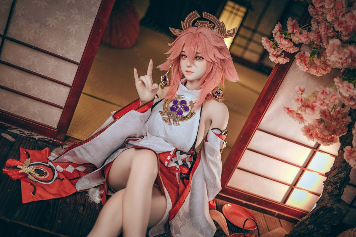 Yae Miko muñeca sexual (Bezlya Doll Copa E de 155 cm (silicona 2,2 CF)