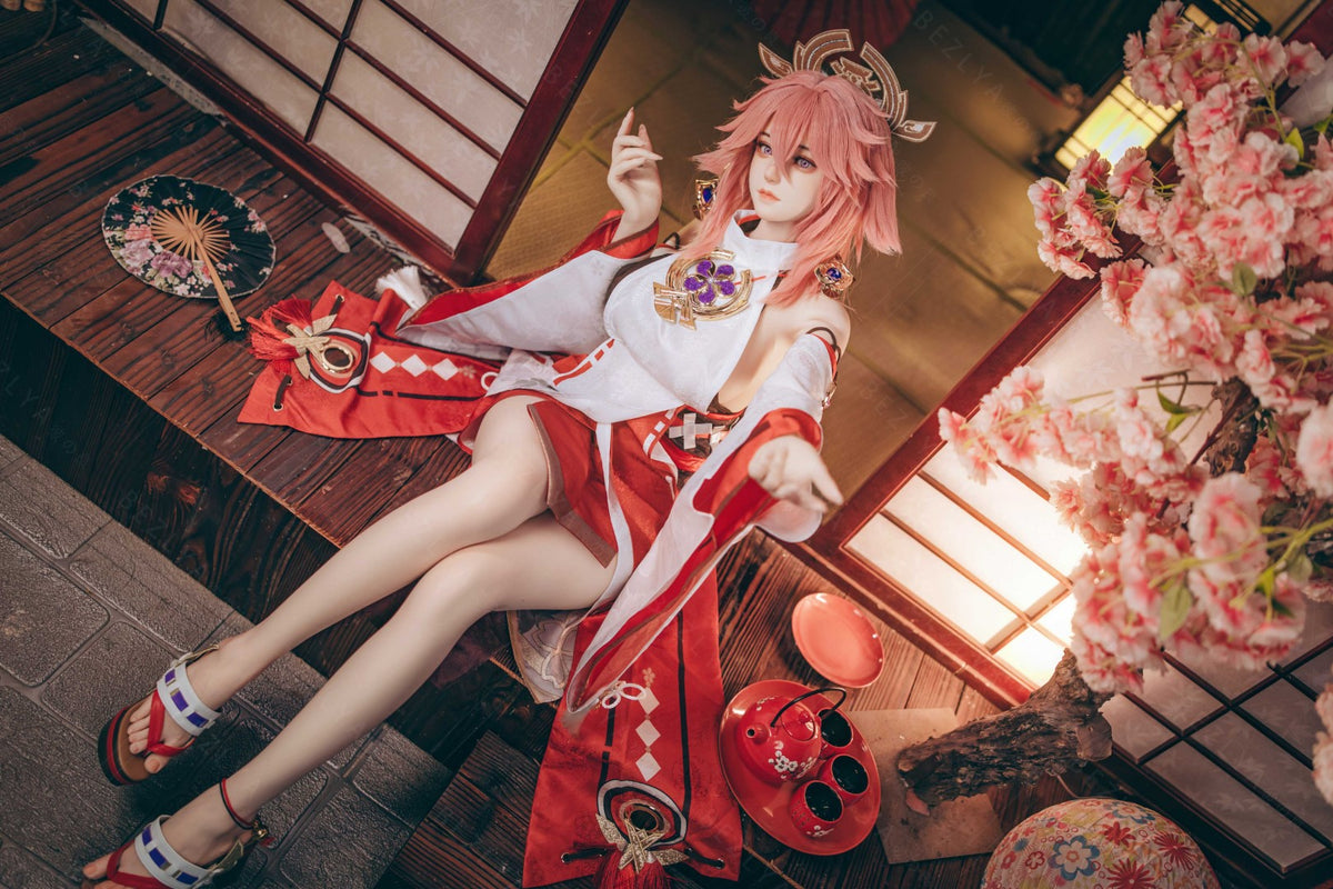 Yae Miko muñeca sexual (Bezlya Doll Copa E de 155 cm (silicona 2,2 CF)