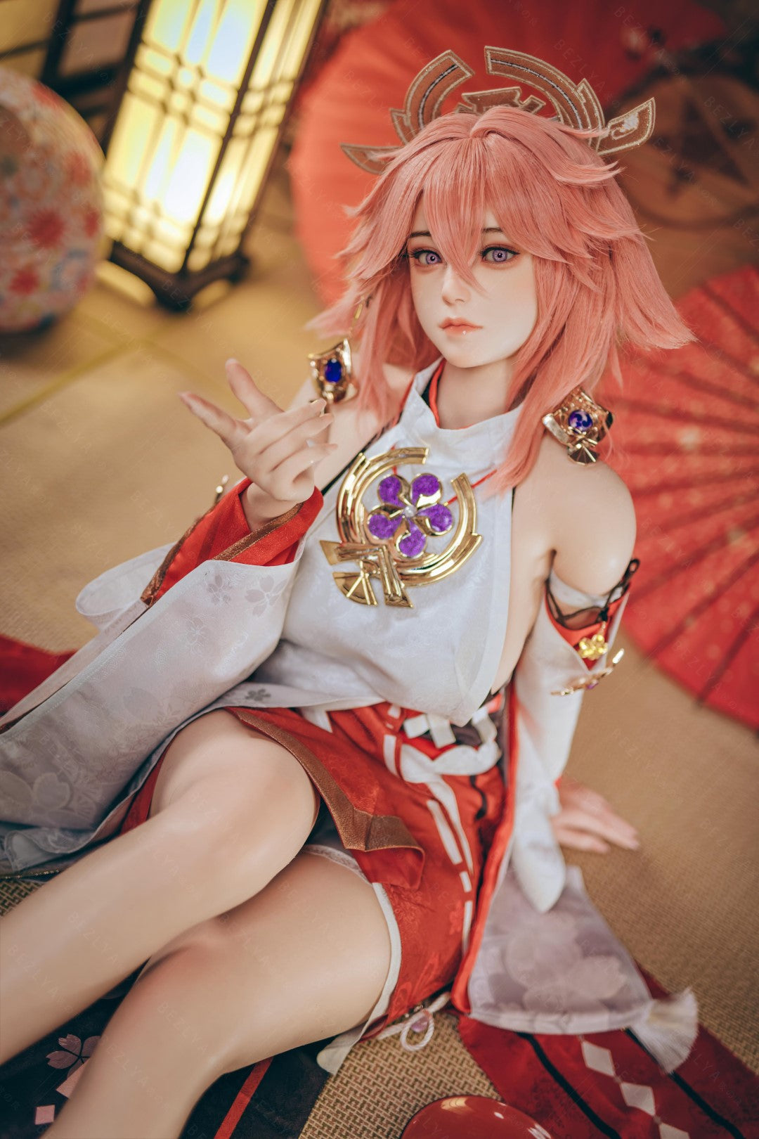 Yae Miko muñeca sexual (Bezlya Doll Copa E de 155 cm (silicona 2,2 CF)