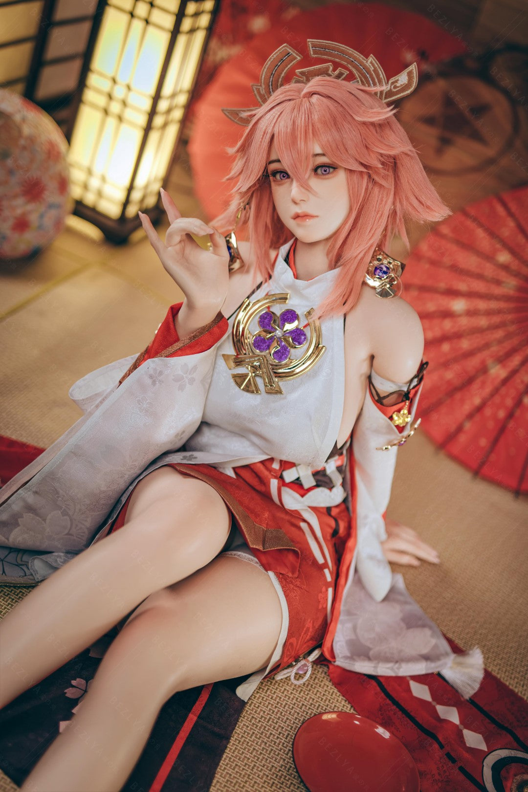 Yae Miko muñeca sexual (Bezlya Doll Copa E de 155 cm (silicona 2,2 CF)