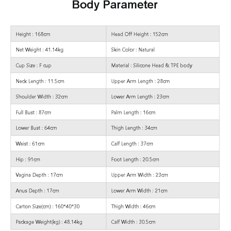 Elara-B muñeca sexual (LilyDoll Copa F de 168 cm #LD001 TPE+silicona)