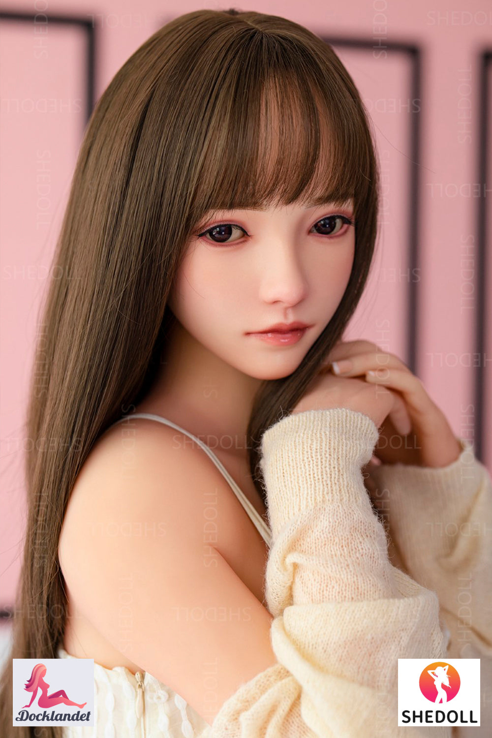 rosa muñeca sexual (SHEDOLL Copa C de 158 cm #SH007 TPE+silicona)