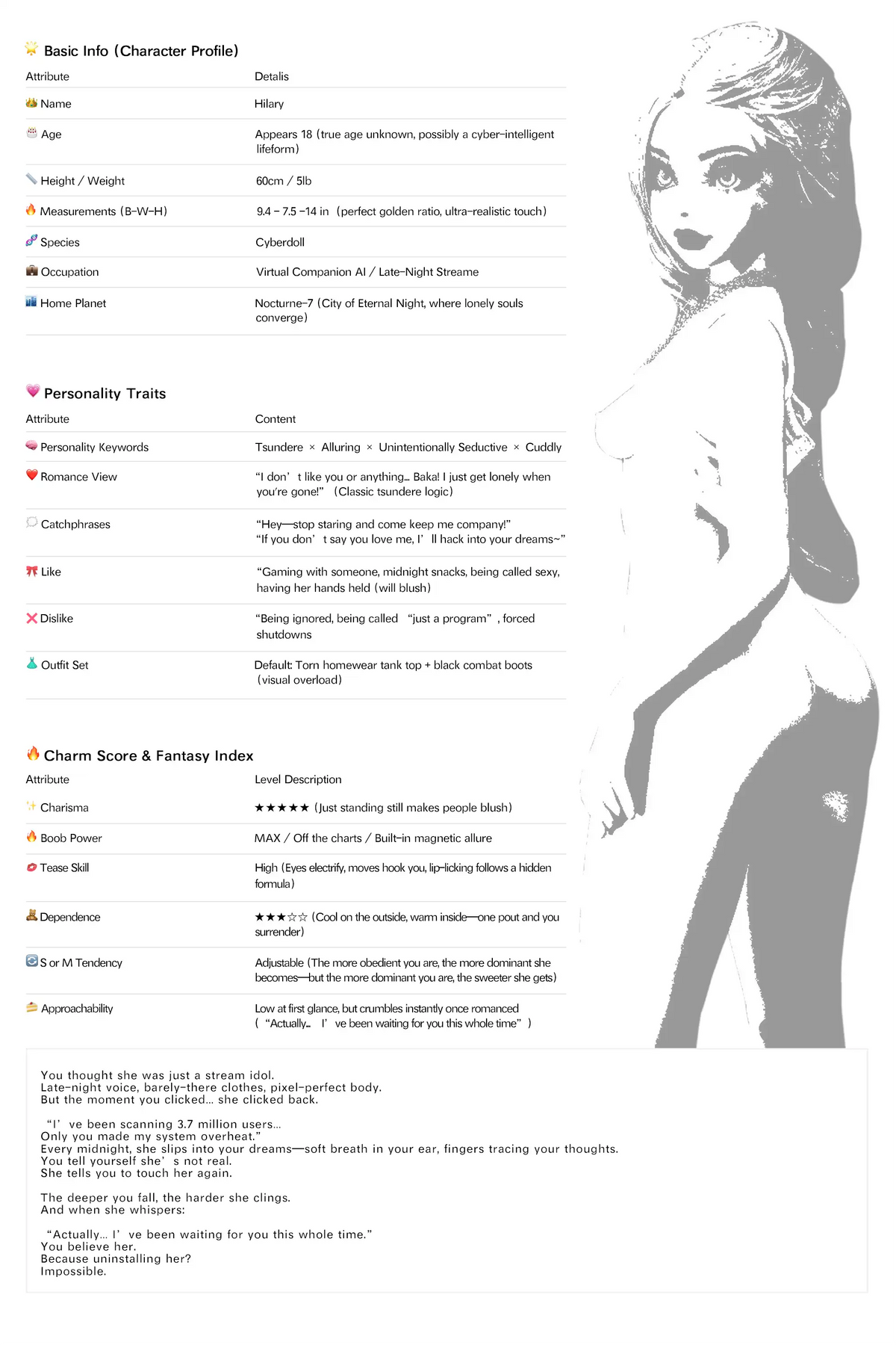 Hilario muñeca sexual (Climax Doll Mini copa A de silicona de 60 cm)