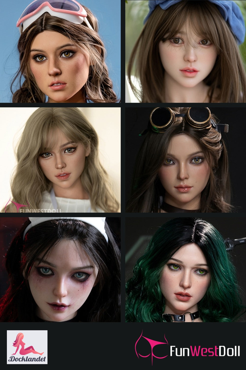 cabeza adicional (FunWest Doll Originales de silicona)