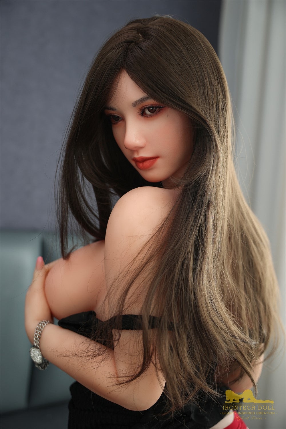 ella muñeca sexual (Irontech Doll 161cm E-Kupa S30 TPE+Silicona)