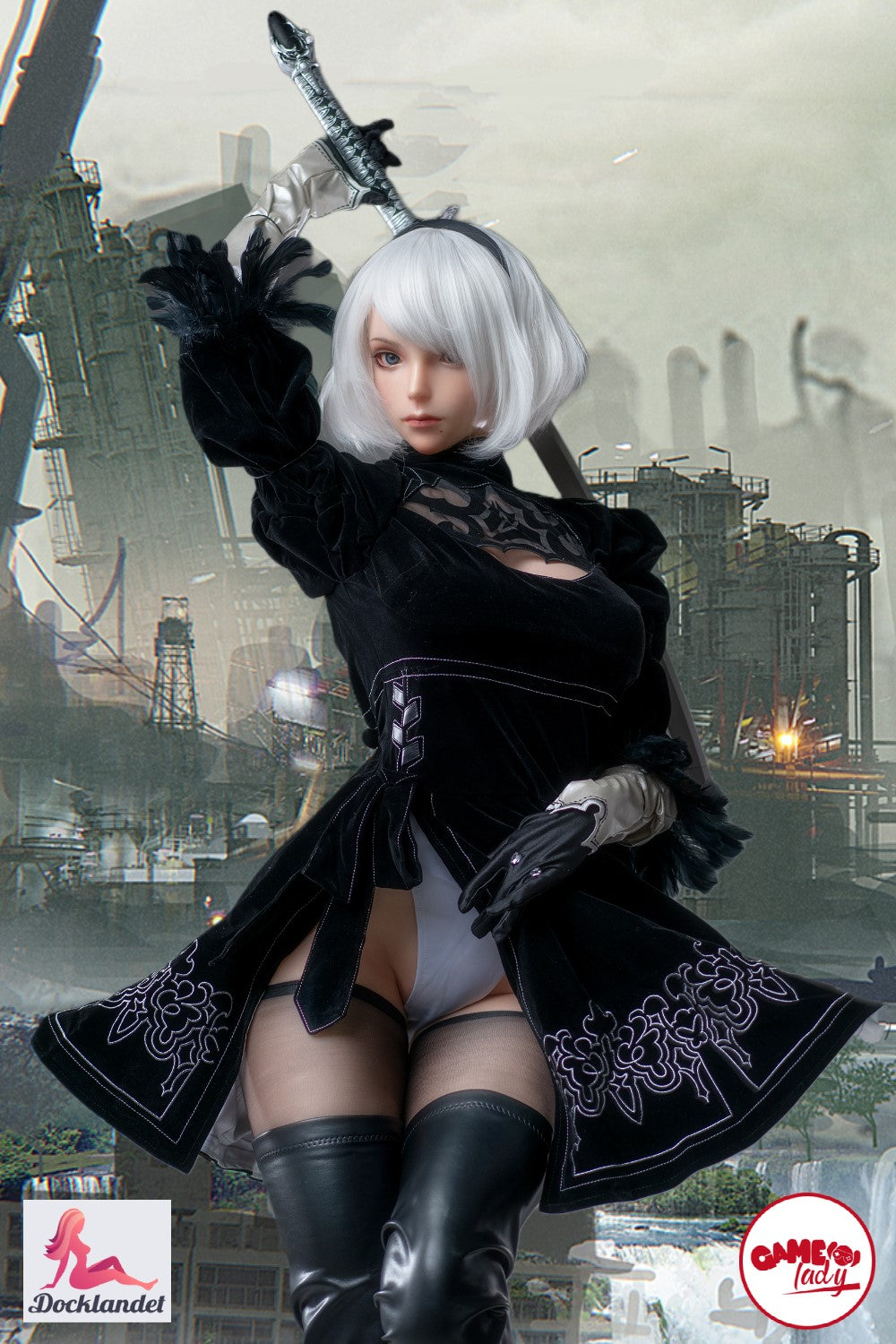 Yorha 2B muñeca sexual (Game Lady 171 cm E-Cup No.18 Silicona)