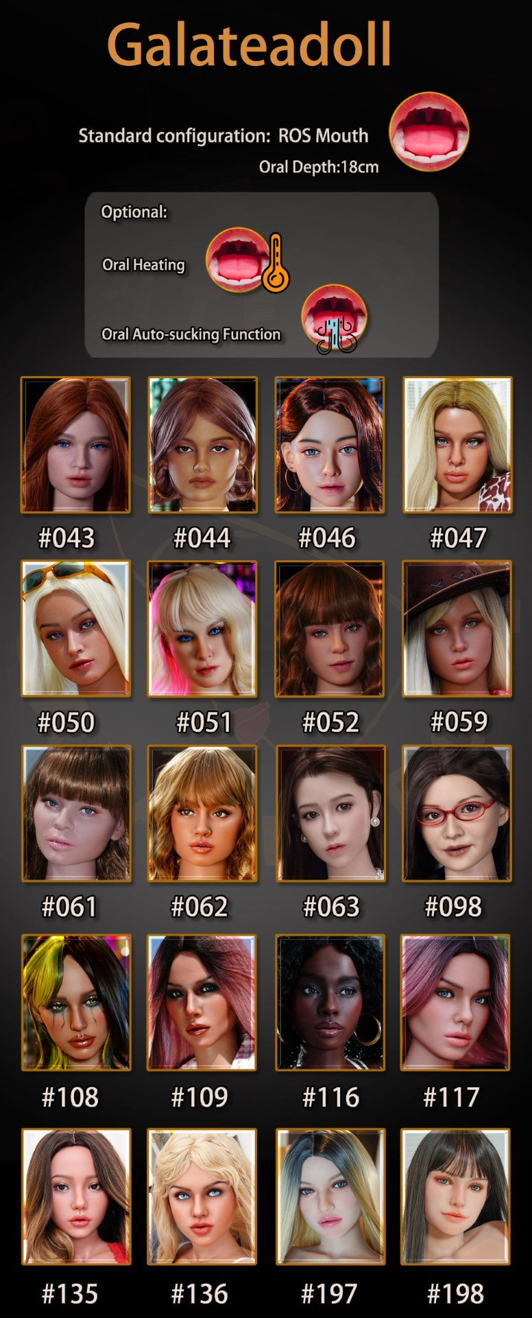 cabeza adicional (Galatea Doll Originales de silicona)