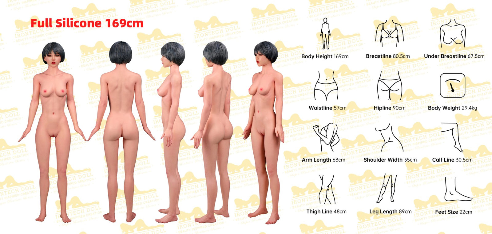 layla muñeca sexual (Irontech Doll 169 cm copa C S39 silicona)