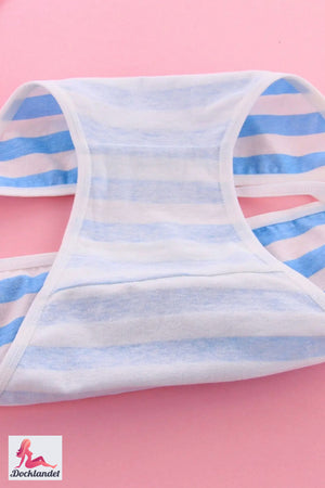 Rosa nuda para muñeca sexual (Pink/Blue White, rayado)