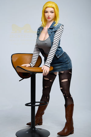 Joline Android 18 muñeca sexual (Irontech Doll 159cm G-CUP S41 Silicona)