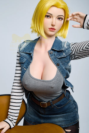 Joline Android 18 muñeca sexual (Irontech Doll 159cm G-CUP S41 Silicona)