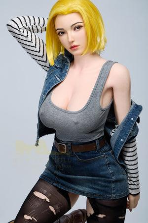 Joline Android 18 muñeca sexual (Irontech Doll 159cm G-CUP S41 Silicona)