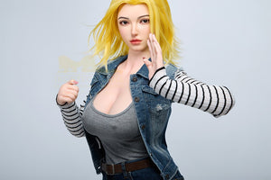 Joline Android 18 muñeca sexual (Irontech Doll 159cm G-CUP S41 Silicona)