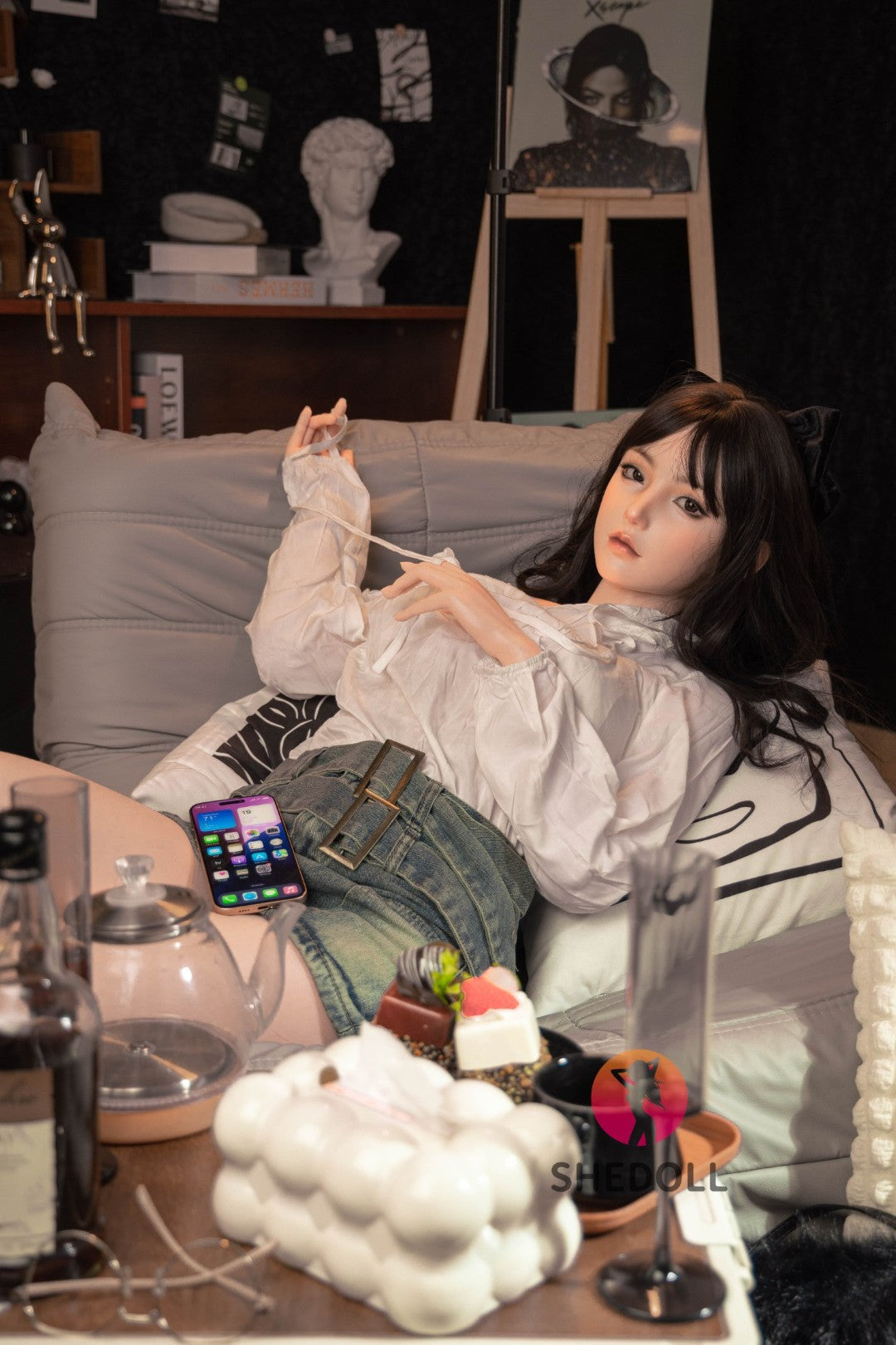 Vísperas muñeca sexual (SHEDOLL Copa C de 158 cm #SH155 (silicona)