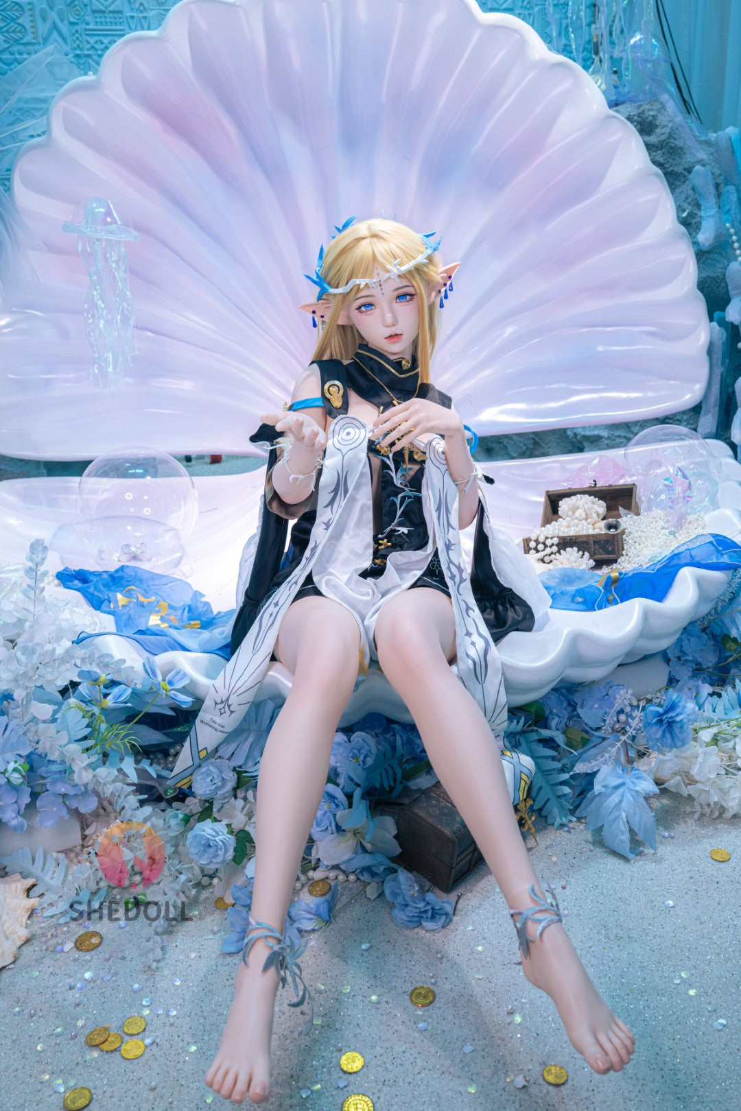 cartetiia muñeca sexual (SHEDOLL 152 cm Copa A #SH195 2.0 Silicona)