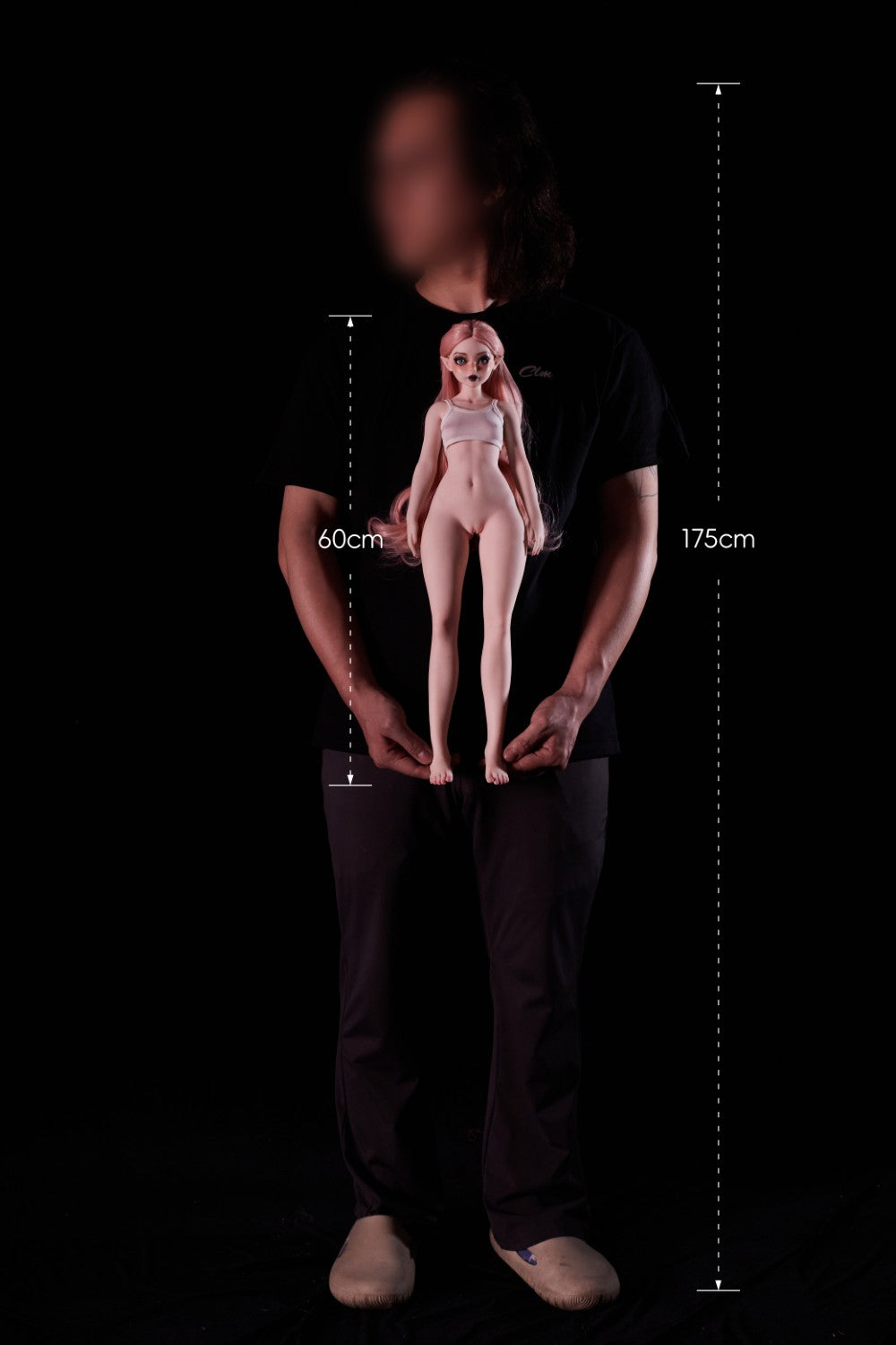 Hilario muñeca sexual (Climax Doll Mini copa A de silicona de 60 cm)