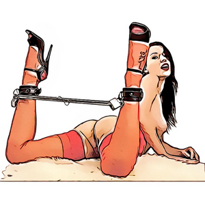 Set de sexo BDSM con esposas, hojas de pie y marco de metal - Kit de esclavitud ajustable para parejas