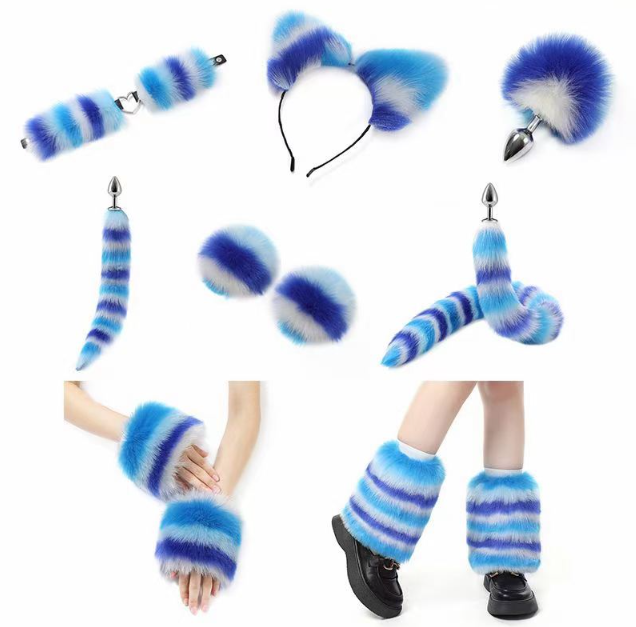 Atuendo peludo en piel colorida (colocada con 11 partes)