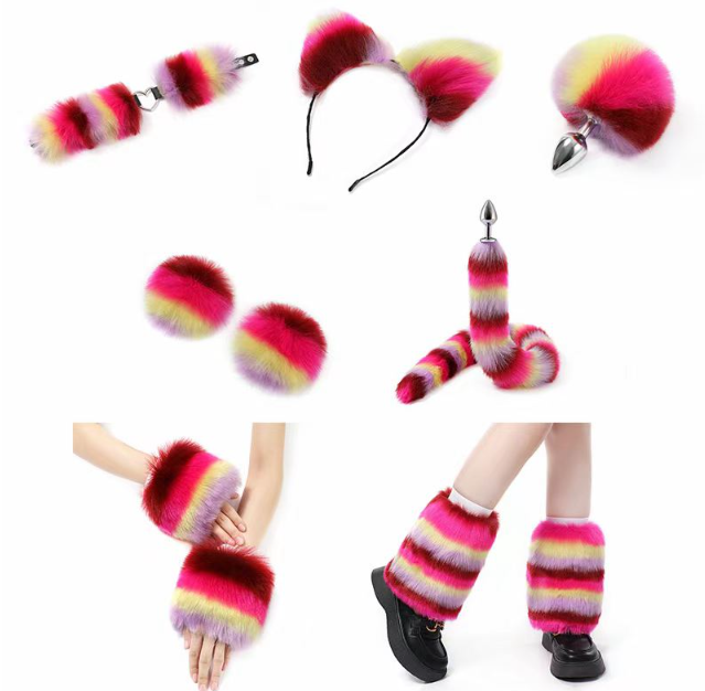 Atuendo peludo en piel colorida (colocada con 11 partes)