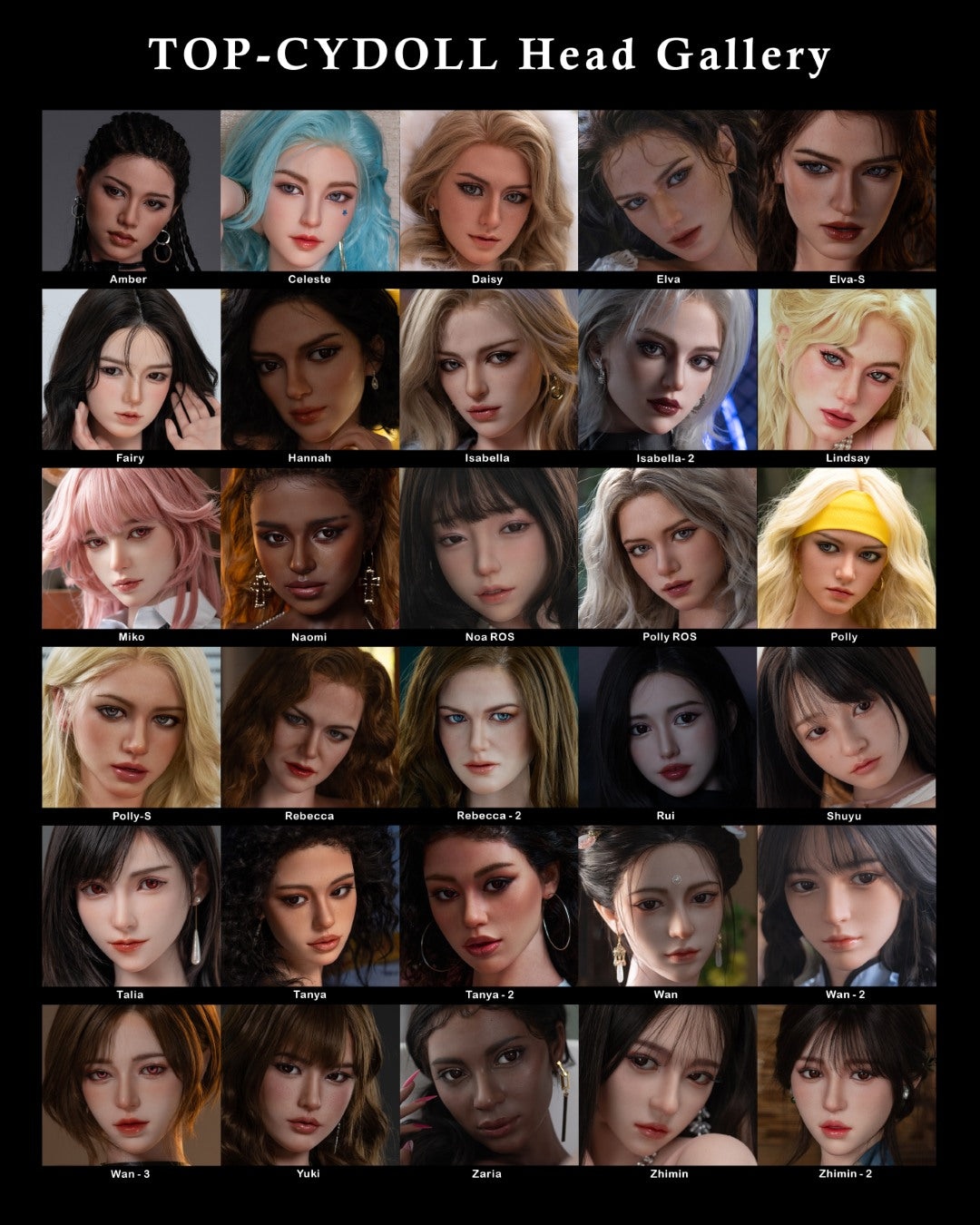 cabeza adicional (TOP-CYDoll Originales de silicona)