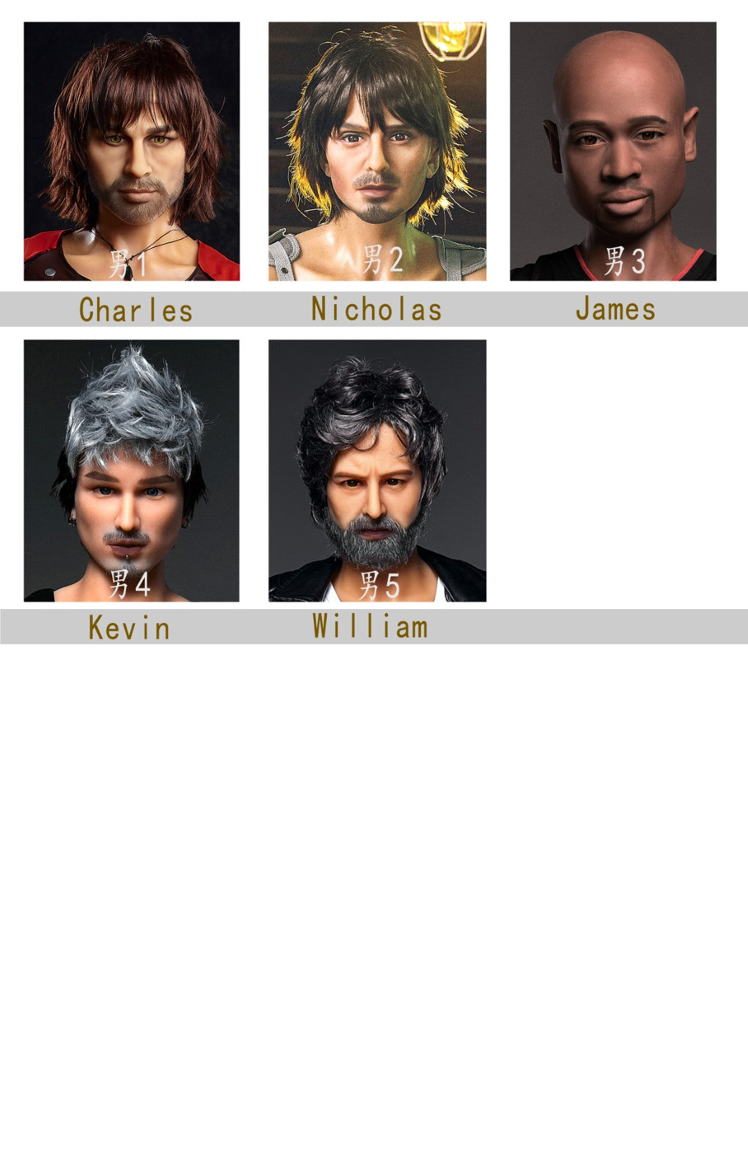 cabeza adicional (Irontech Doll TPE originales)