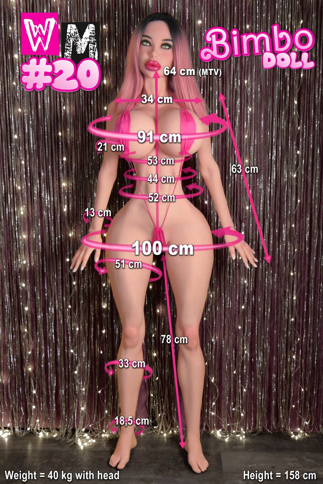 Jai muñeca sexual (WM-Doll Copa K de 158 cm #496 TPE)