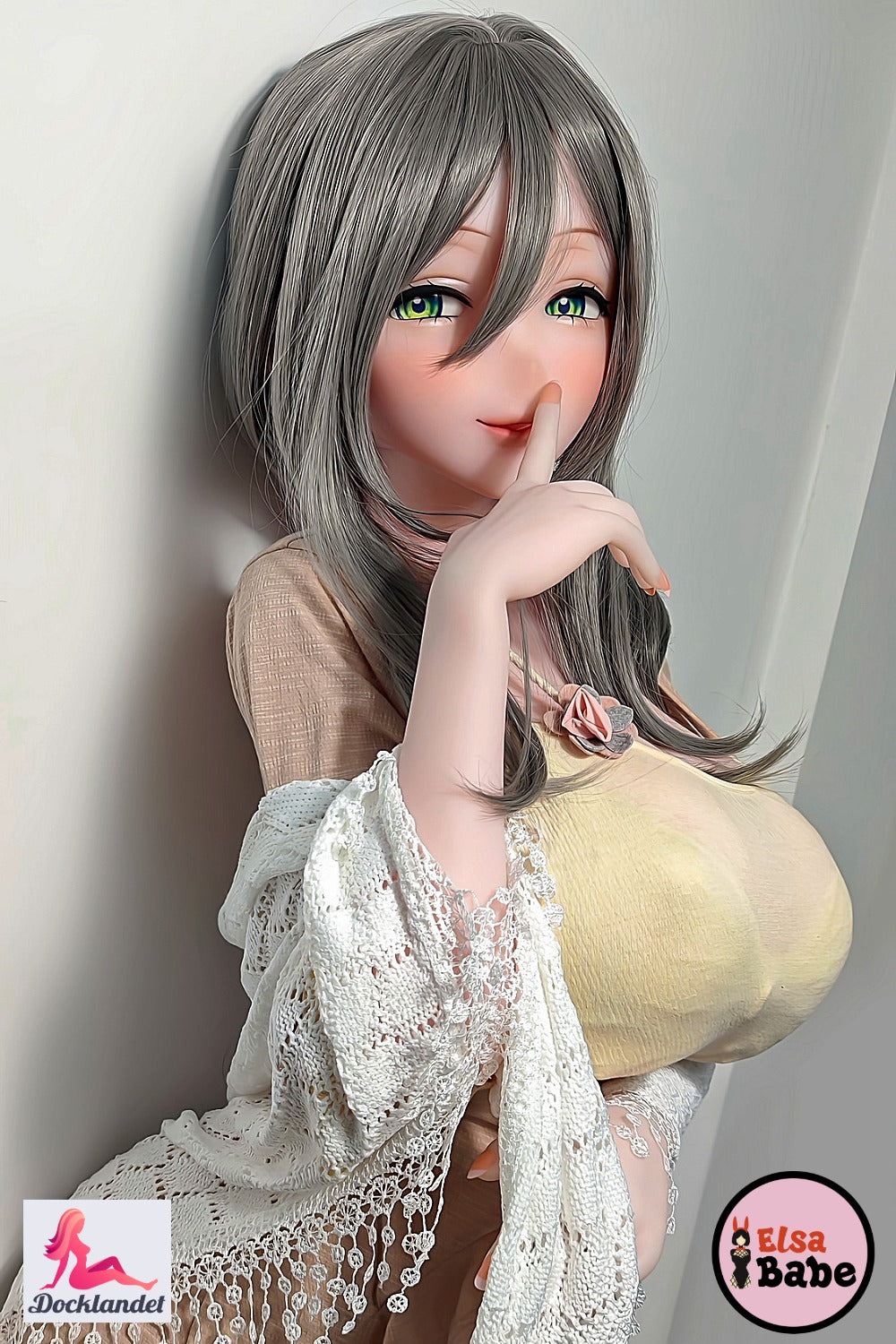 Elsa Babe Aono Asuka sexdocka i platinum silikon med anime-inspirerad design
