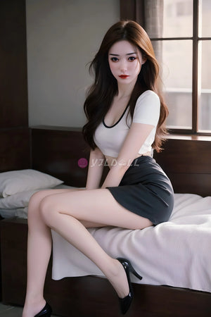 Wei Ling muñeca sexual (YJL Doll 155 cm C-CUP #879 Silicona)