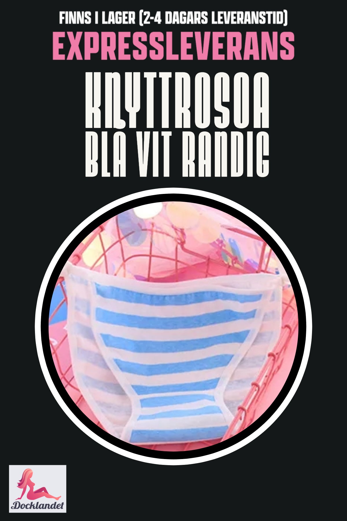 Rosa de corbata para muñeca sexual (Rosa/Azul blanco, rayado)