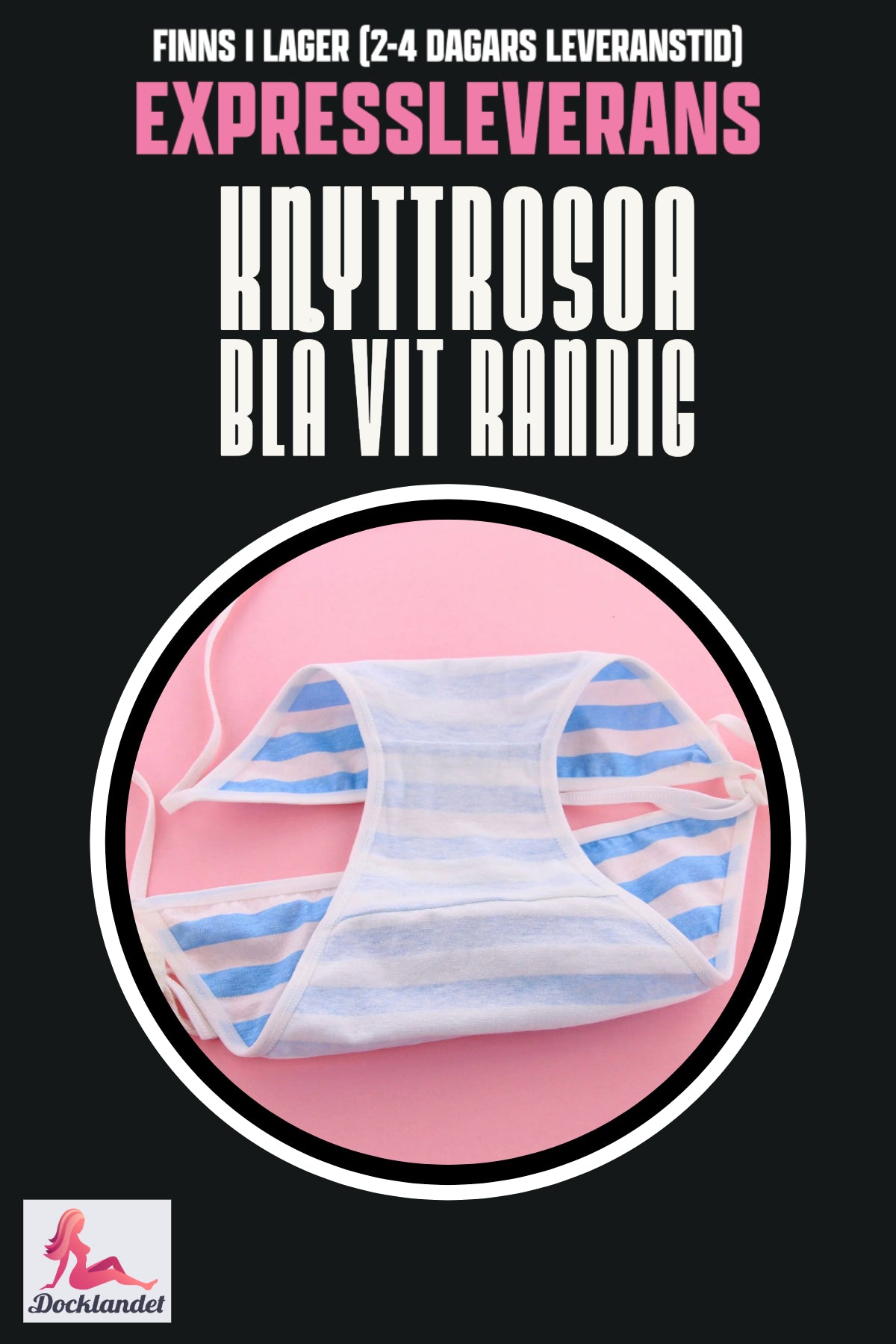 Rosa de corbata para muñeca sexual (Rosa/Azul blanco, rayado)