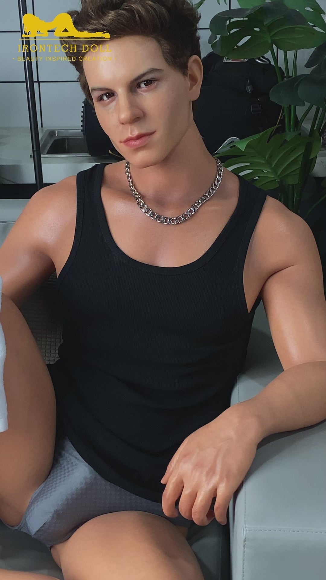 Drake von Pornstar muñeca sexual (Irontech Doll Silicona de 175 cm)