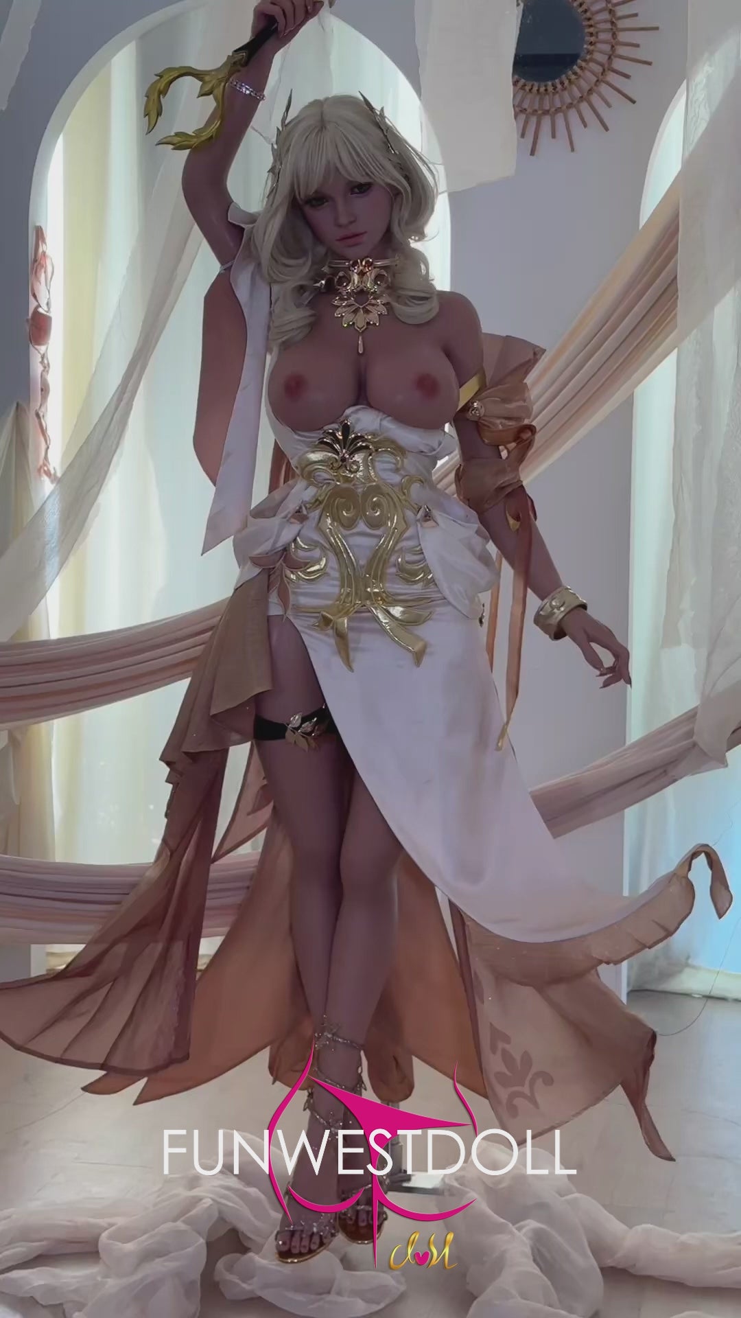 Bella muñeca sexual (FunWest Doll Copa G de 157 cm #037SJ RST silicona)
