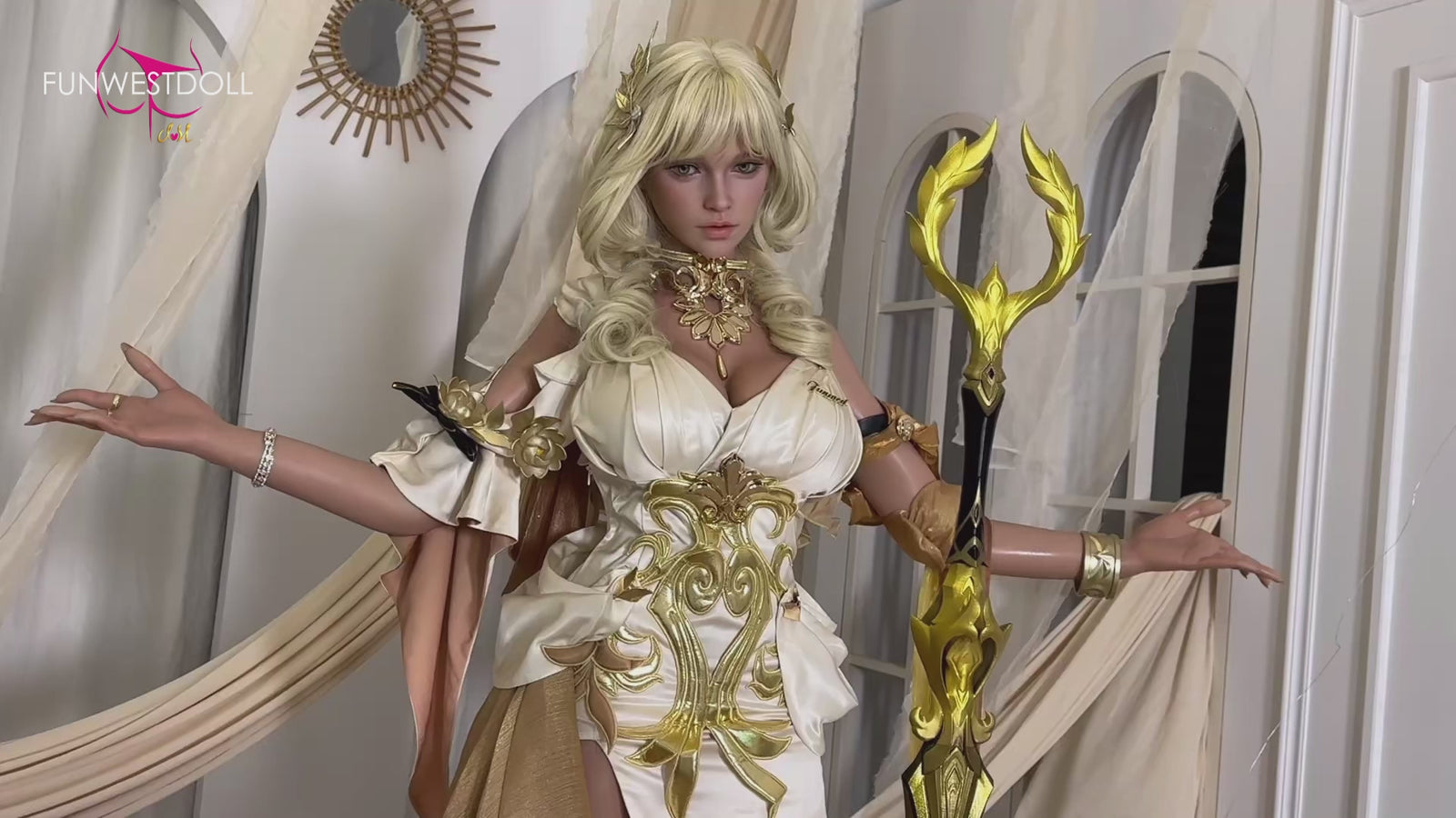 Bella muñeca sexual (FunWest Doll Copa G de 157 cm #037SJ RST silicona)