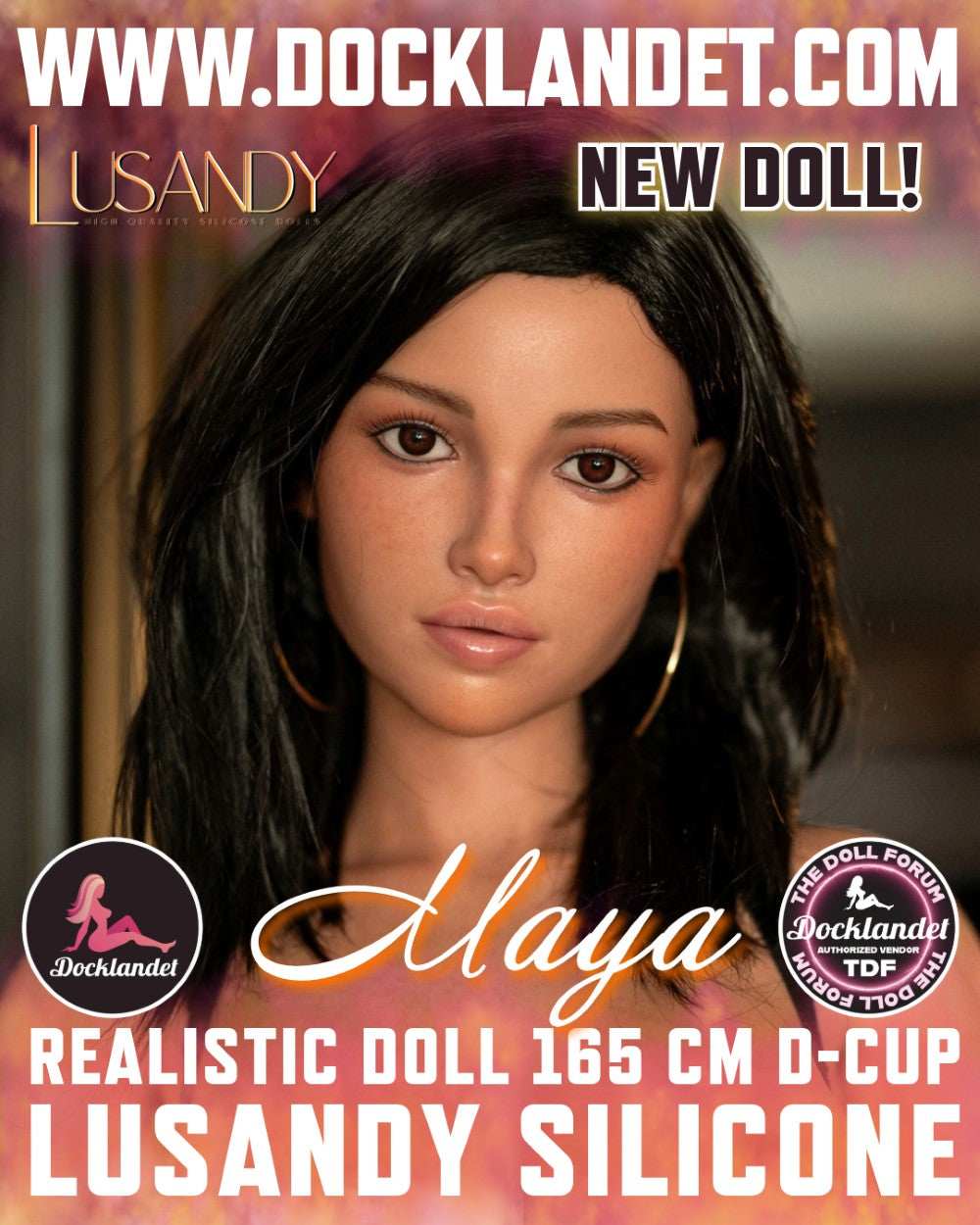maya muñeca sexual (Lusandy Doll Silicona D-Cup de 165 cm)